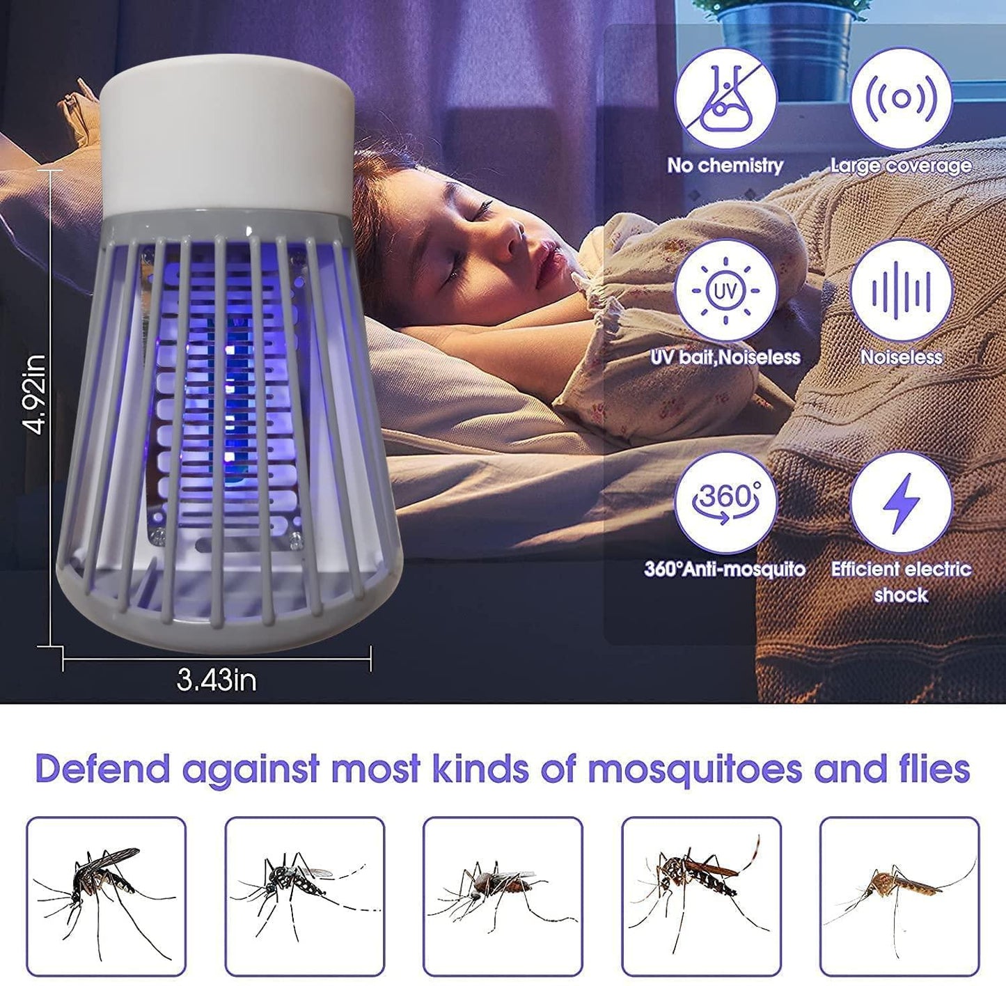 Electric Shock Mosquito Killer Racket - Hushay